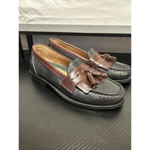 Borelli Men's‎ Shoes Wes Kilt Tassel Black Leather Cordovan Loafers Size 8.5 M